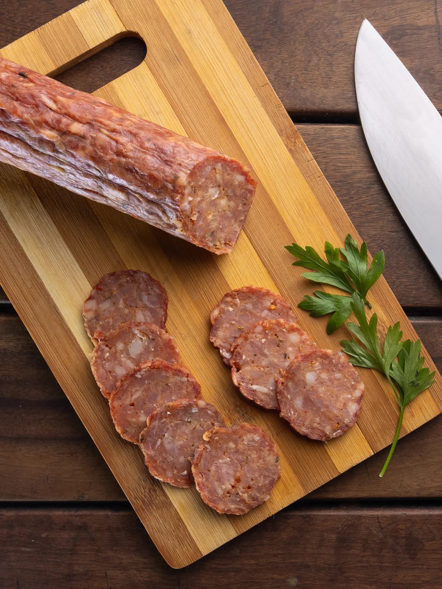 Salame calabrês artesanal fatiado - Casa Oliva